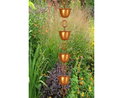 FaFurn - Hammered Copper Rain Cups 8.5-Feet