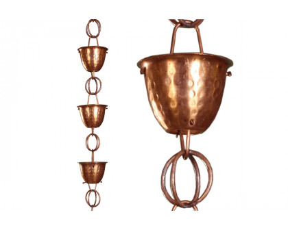 FaFurn - Hammered Copper Rain Cups 8.5-Feet