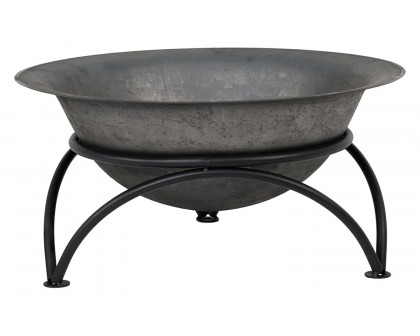 FaFurn - 23.5 Inch Wood-Burning Small Cast Iron Fire Pit Bowl with Stand