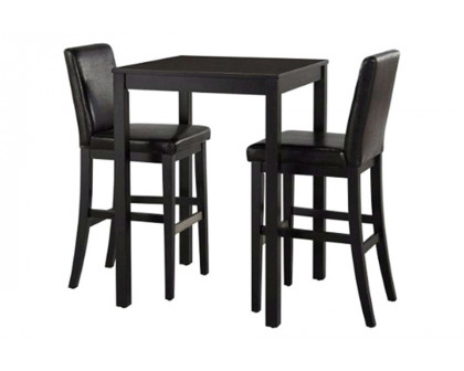 FaFurn™ - Counter Height Pub Bar Dining Table in Black Wood Finish