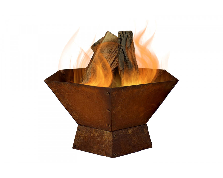 FaFurn - 23 Inch Rustic Steel Affinity Fire Pit