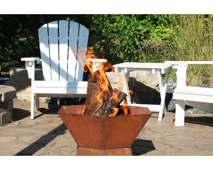 FaFurn - 23 Inch Rustic Steel Affinity Fire Pit