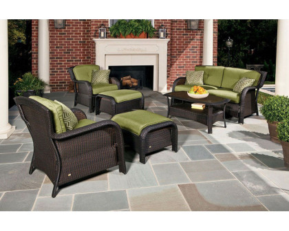 FaFurn - Outdoor Resin Wicker 6-Piece Patio Furniture Set with Seat Cushions