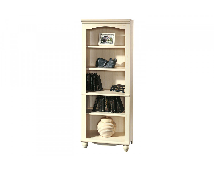 FaFurn - Elegant Display Shelf Bookcase with 5 Shelves in Antique White Wood Finish