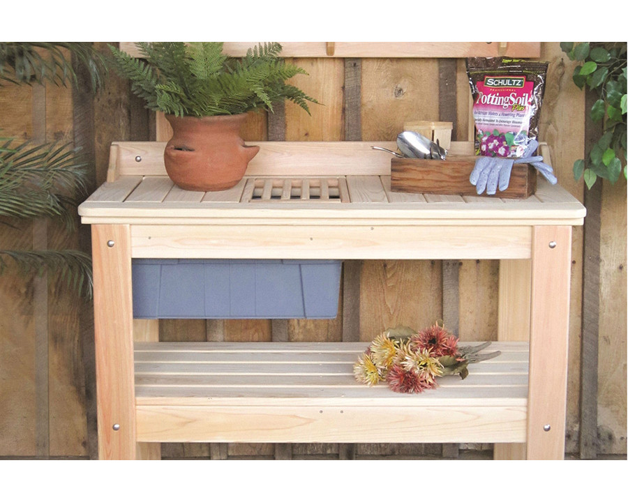 FaFurn - Wooden Potting Bench Garden Table