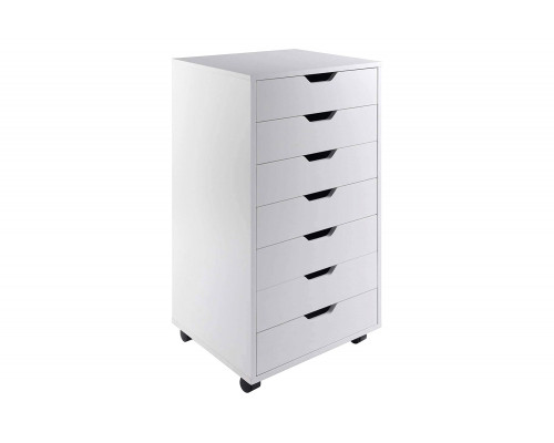 FaFurn Modern Scandinavian Style 7-Drawer Storage Cabinet Chest - White