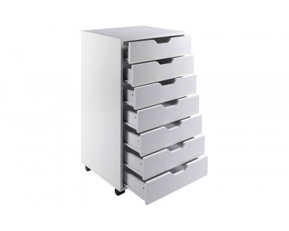 FaFurn™ Modern Scandinavian Style 7-Drawer Storage Cabinet Chest - White