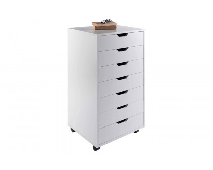 FaFurn™ Modern Scandinavian Style 7-Drawer Storage Cabinet Chest - White