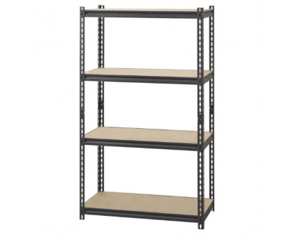 FaFurn - 4-Shelf Storage Rack Shelving Unit in Black