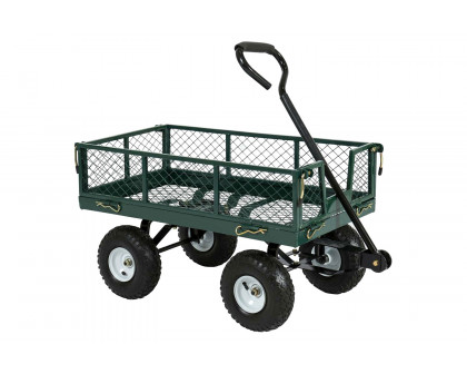 FaFurn - Heavy Duty Steel Garden Utility Cart Wagon with Removable Sides