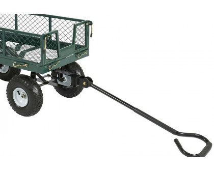 FaFurn Heavy Duty Steel Garden Utility Cart Wagon with Removable Sides - Green