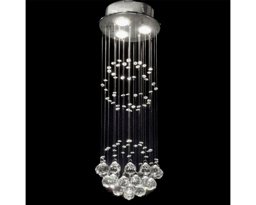 FaFurn - 3-Light Ball Chandelier in Chrome/Crystal