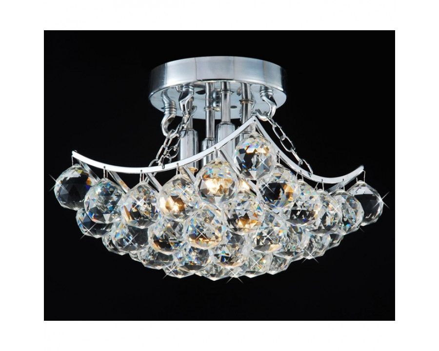 FaFurn - 4-Light Chandelier in Chrome/Crystal