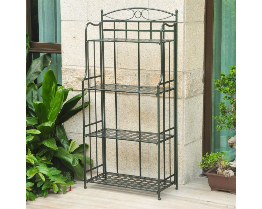 FaFurn - Bakers Rack in Dark Green, Iron