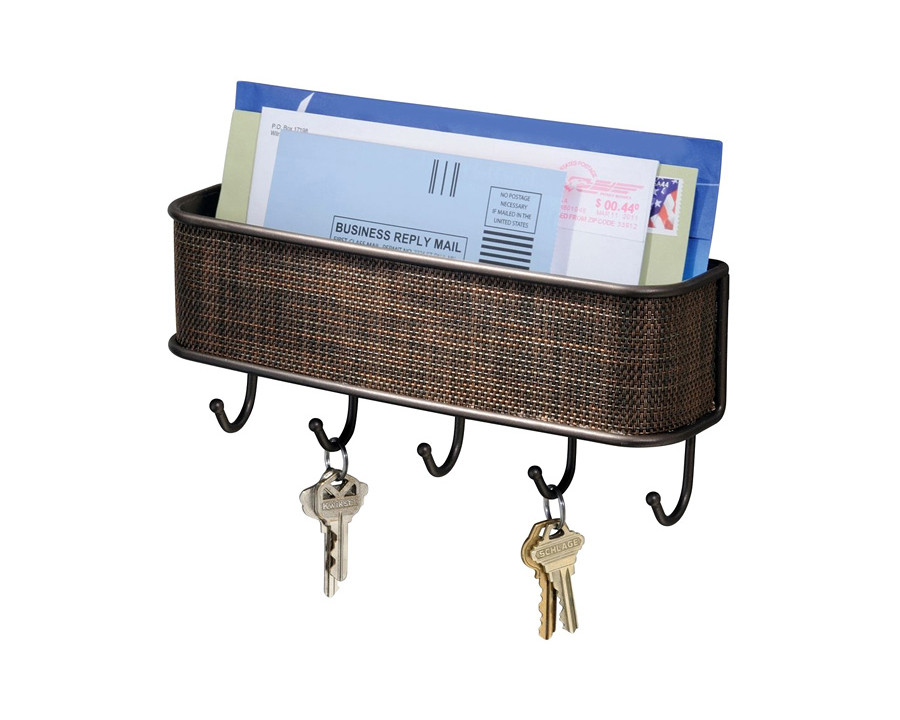 FaFurn - Wall Mount Mail Holder with Key Hooks