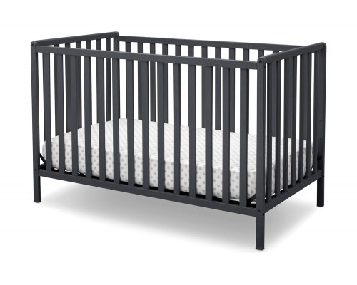 FaFurn 3-In-1 Modern Convertible Baby Crib Toddler Bed - Dark Gray