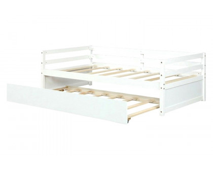 FaFurn - Dorm Style Trundle Daybed Platform Bed Frame