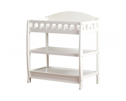 FaFurn - Modern Wooden Baby Changing Table with Safety Rail Pad and Strap