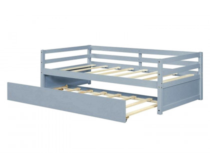 FaFurn - Dorm Style Trundle Daybed Platform Bed Frame