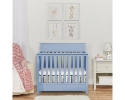 FaFurn - 4-in-1 Convertible Crib Toddler Bed in Blue