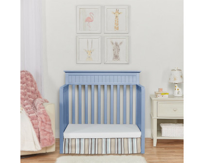 FaFurn - 4-in-1 Convertible Crib Toddler Bed in Blue