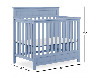 FaFurn - 4-in-1 Convertible Crib Toddler Bed in Blue