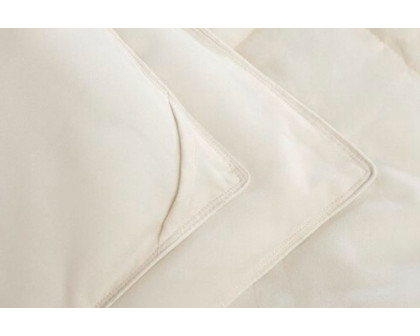 FaFurn Traditional Microfiber Reversible 3 Piece Comforter Set - Ivory, King Size/California King