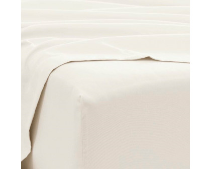 FaFurn 6-Piece King Size Resistant Sheet Set - Ivory, Microfiber/Polyester