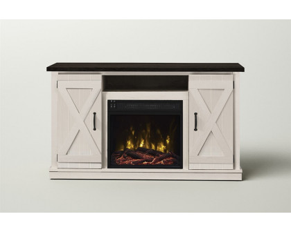 FaFurn - Farmhouse TV Entertainment Electric Fireplace