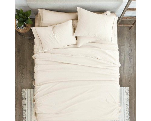 FaFurn 4-Piece Twin XL Size Resistant Sheet Set - Ivory, Microfiber/Polyester