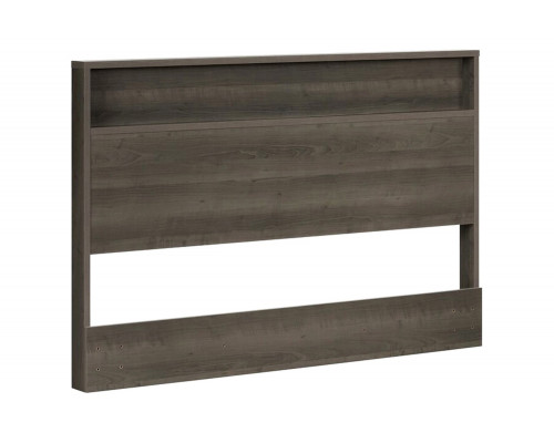 FaFurn - Full/Queen Size Modern Gray Storage Bookcase Panel Headboard