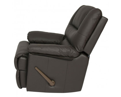 FaFurn - Rocking Recliner Chair in Brown, Faux Leather