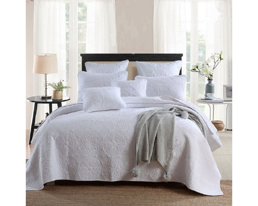 FaFurn - 3-Piece King Size Bedspread Set in Cotton