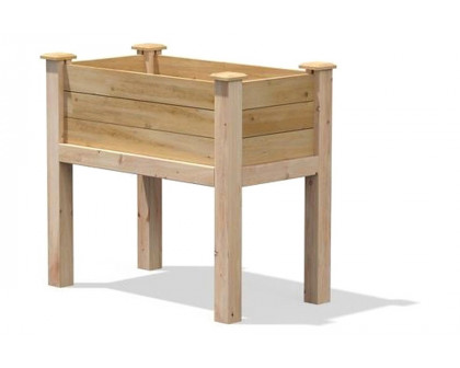 FaFurn - 32 in X 16 in X 31 in Elevated Cedar Wood Raised Garden Bed