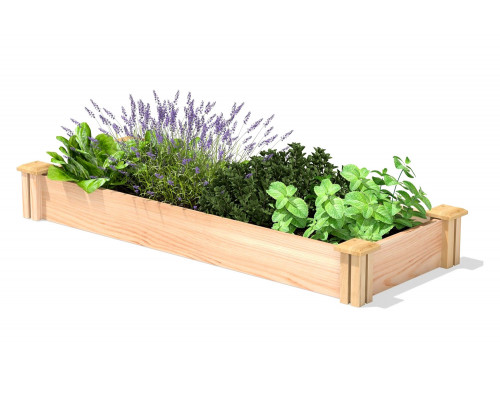 FaFurn Low Profile Cedar Raised Garden Bed - Single