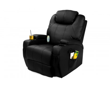 FaFurn - Swivel Heat & Massage Recliner Chair 5 Modes Remote Control