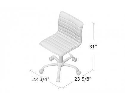 FaFurn - Heavy Duty Gray Channel-Tufted Conference Chair