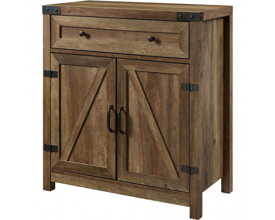 FaFurn - Farmhouse Accent Storage Cabinet in Brown, Wood