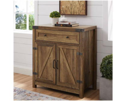 FaFurn - Farmhouse Accent Storage Cabinet in Brown, Wood