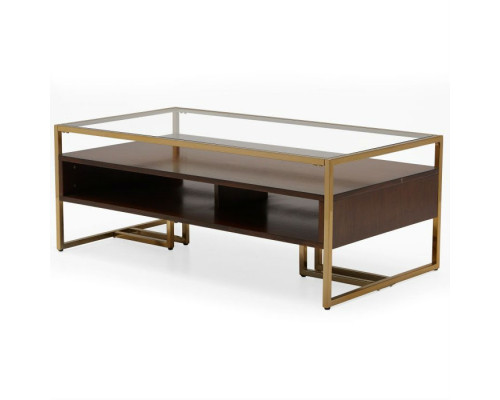 FaFurn - Modern Coffee Table in Walnut, Steel