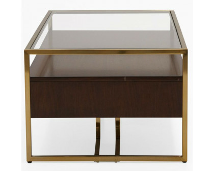 FaFurn Modern Coffee Table - Walnut, Steel