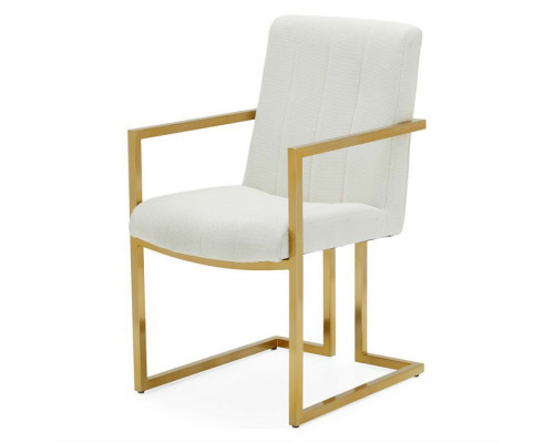 FaFurn - Tufted Office Chair in Ivory, Velvet