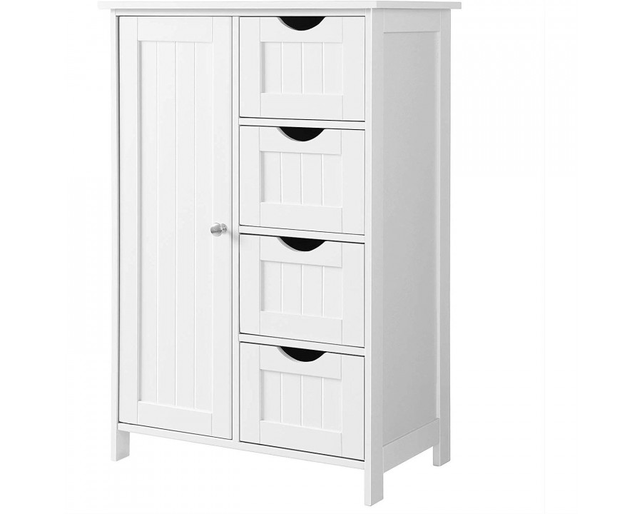 FaFurn - Adjustable Bathroom Cabinet in White, Wood