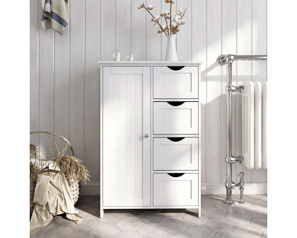 FaFurn - Adjustable Bathroom Cabinet in White, Wood