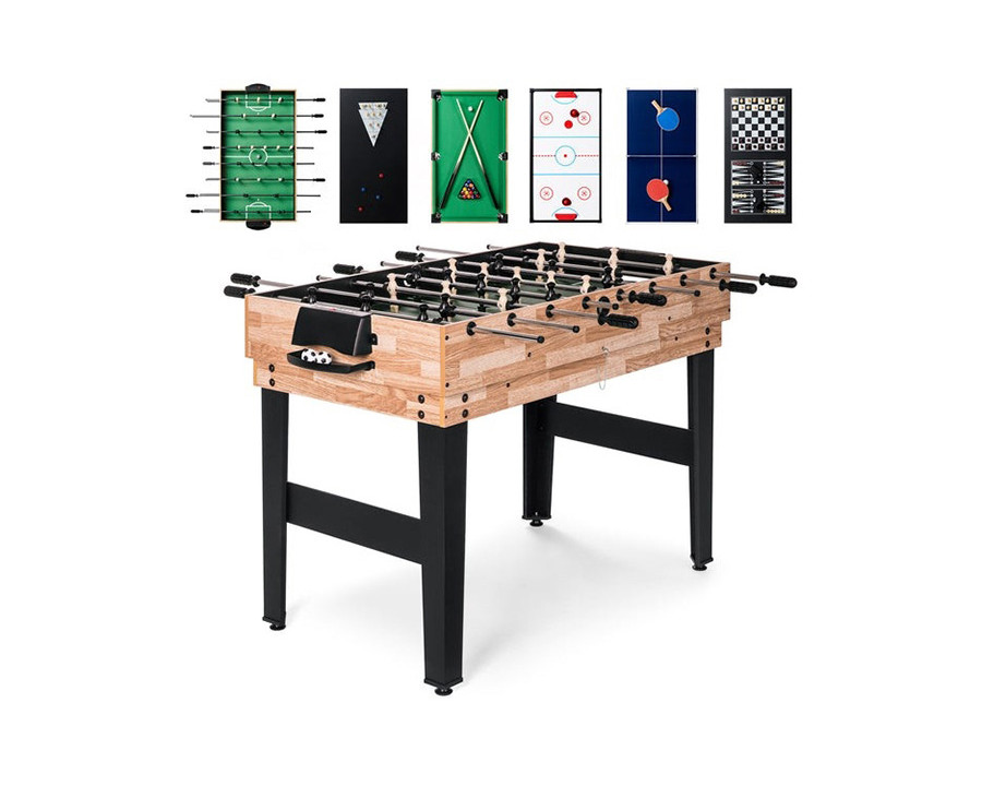 FaFurn - 10-In-1 Combo Game Room Table Set Pool, Foosball, Ping Pong, Chess