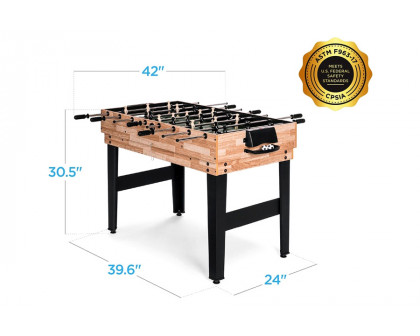 FaFurn - 10-In-1 Combo Game Room Table Set Pool, Foosball, Ping Pong, Chess