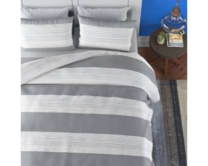 FaFurn - King Size Comforter Set in Gray/Taupe