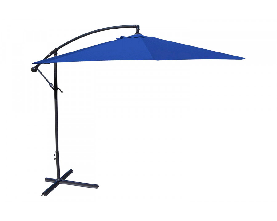 FaFurn 10-Ft Offset Cantilever Patio Umbrella - Royal Blue