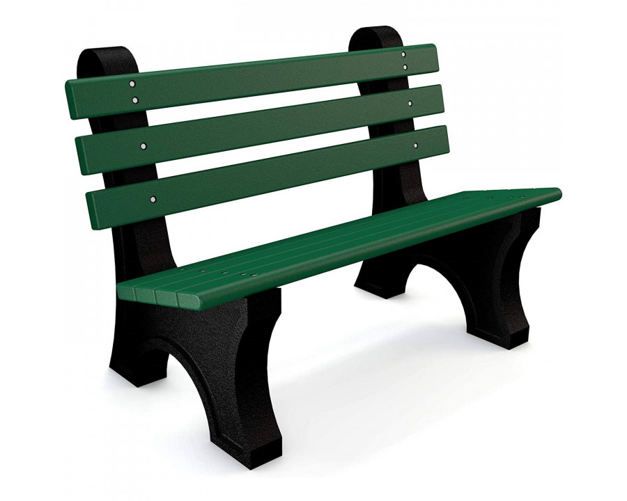 FaFurn - 48" Garden Bench in Green, Plastic