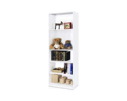 FaFurn - Modern 5-Shelf Bookcase